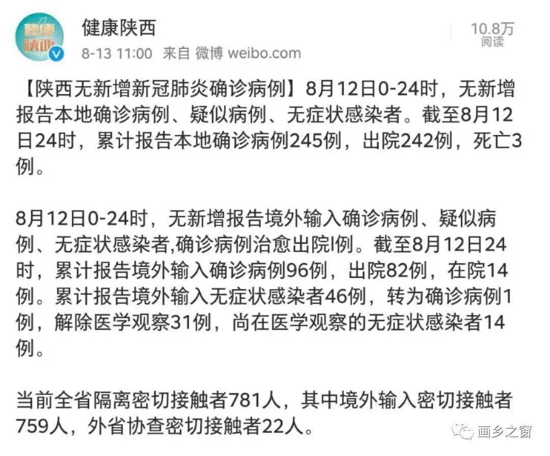 陕西最新疫情信息更新通报